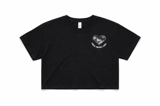Womens Chrome Heart Crop