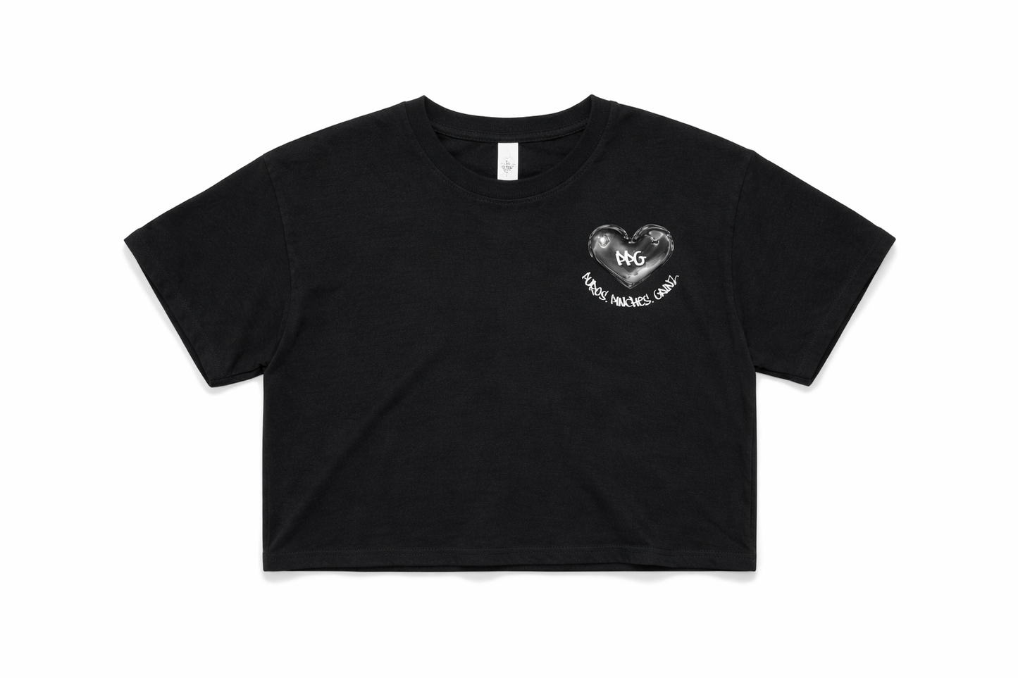 Womens Chrome Heart Crop