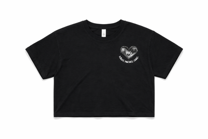 Womens Chrome Heart Crop